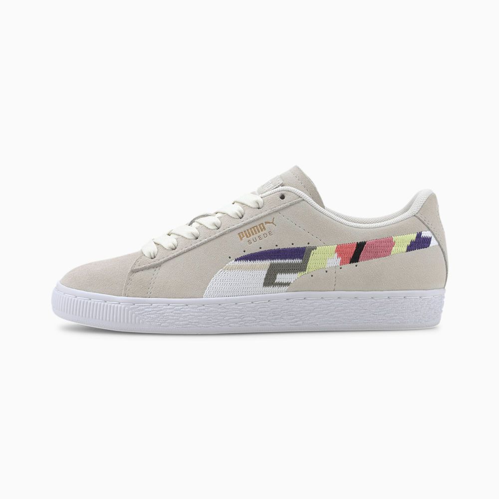 Puma Suede WH Női Sportcipő - Szürke/Fehér ( Hungary - MBWVA8920 )